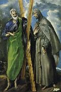 Hl. Andreas and Hl. Franziskus, el Greco(1540-1614)